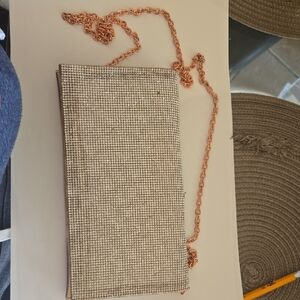 Chic Metallic Clutch with Chain Strap